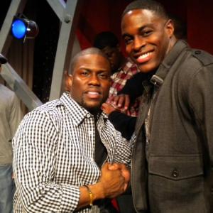 Nick Jones Jr and Kevin Hart at a comedy event