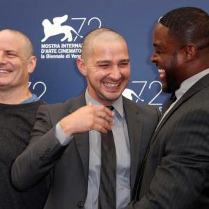 Nick Jones Jr Shia LaBeouf and Dito Montiel at event of Man Down 2015