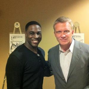 Nick Jones Jr. and Anthony Michael Hall at Wizard World event.