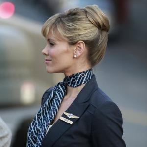 From This Means War, as flight attendant Maya.