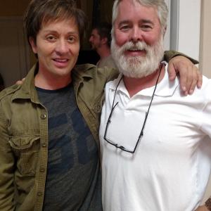 Mark Cochran with Johnny Alonso on the set of Chronology.