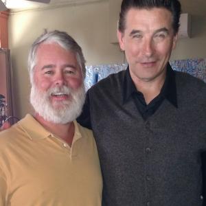 Mark Cochran with Billy Baldwin on the set of Chronology.