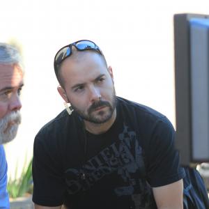 Mark H. Cochran with Justin Berrios on the set of First Do No Harm.