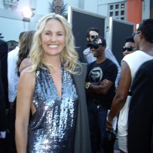 Gina Greblo at the premiere of The Expendables