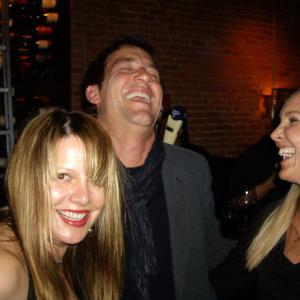 Gina Greblo with Heidi Jo Markel and Clive Owen at the Trust Wrap Party -- Gina organized as part of her Product Placement role on the film
