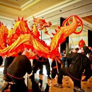 Performing at a Chinese New Year celebration as the Ball Carrier