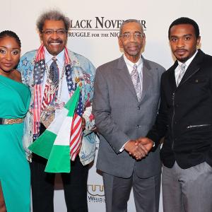Mbong Amata and actor Enyinna Nwigwe attend Black November screening with activist Don King Washington DC February 29th