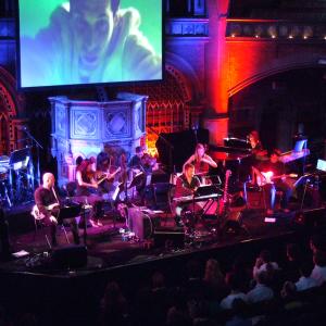 Performing piano alongside Clint Mansell and Sonus Quartet Union Chapel London 2009