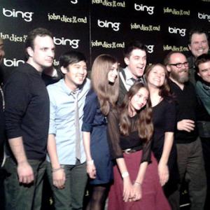 Jimmy Wong with Paul Giamatti Chase Williamson Doug Jones Fabianne Therese Don Coscarelli and more at the premiere party for John Dies at the End at Sundance 2012