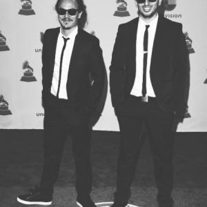 Filmmakers Ruben R Bauelos and Ivan Lopez Barba at the 2014 latn grammy awards