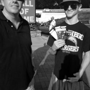 Garner Ted Aukerman and nephew Brandon Withers attend Bills vs Giants NFL game Aug 3 at Fawcett Stadium Canton Ohio Tickets compliments Teds old boss at BelAir Country Club  Al Michaels of NBC Sunday Night Football