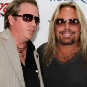 Garner Ted Aukerman supporting MakeAWish Oklahoma childrens charity event with his friend Motley Crue frontman Vince Neil August 25 2012