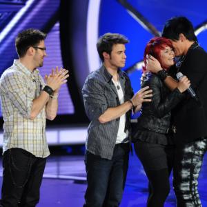 Still of Adam Lambert, Kris Allen, Allison Iraheta and Danny Gokey in American Idol: The Search for a Superstar (2002)