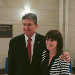 Senator Joe Manchin (D-WV) and Elaine McMillion Sheldon at the U.S. Capitol in Washington, D.C.