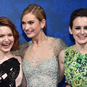 Holliday Grainger Sophie McShera and Lily James at event of Pelene 2015