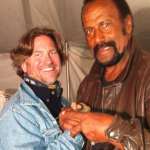 Fred The Hammer Williamson and Joseph Scott Anthony from the set of Zombie Apocalypse Redemption