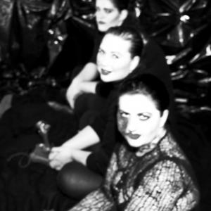 Cassandra Sechler, Hilary Sullivan, and Katie Benn. On the set of Belle Nouveau (2010)