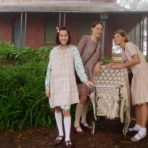 Holly (Bridie), Brenna Harding (Kath) & Aimee Patmore (Lorna), My Place 1928 on set May 2009