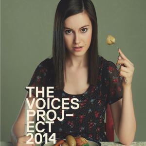 Holly Fraser on the cover of ATYP's 'The Voices Project 2014' monologue book.