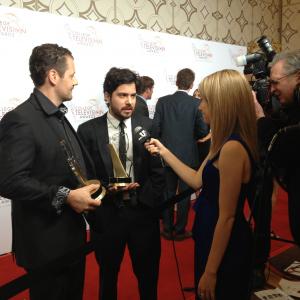 Justin Wells and Carlo Olivares Paganoni at College Television Awards given by the Emmy Foundation
