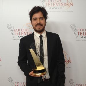 Carlo Olivares Paganoni at College Television Awards Winner 2nd place Childrens Program for Cardboard Camera given by Emmy Foundation