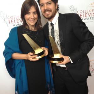 Cacá Santoro and Carlo Olivares Paganoni at College Television Awards