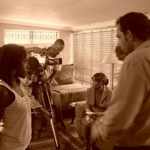 Aggie Nyagari with Alexandros Konstantaras on the set of Me, My Wife and Her Guru in 2011