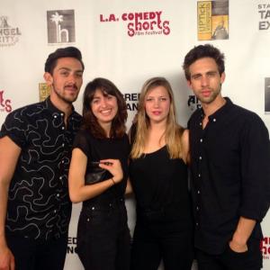 Evan Hughes, Hannah Pearl Utt, Riley Berris, and Blake Berris at LA Comedy Shorts for Babylon Beach