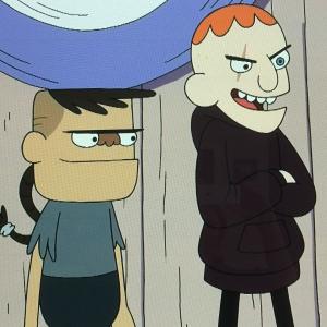 Atticus Shaffer (Seabass) and Gunnar Sizemore (Cooter) CLARENCE for Cartoon Network.