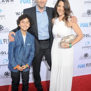 Kevin Sizemore Gina Lombardi and Gunnar Sizemore at the WOODLAWN premier in Los Angeles