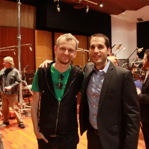 Gabriel DiMarco with composer Patrick Kirst at Warner Bros
