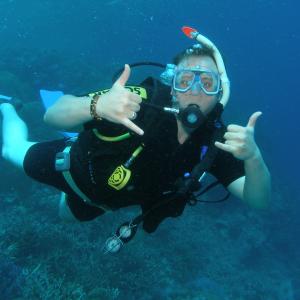 Scuba diving the Great Barrier Reef in Austrailia in 2012