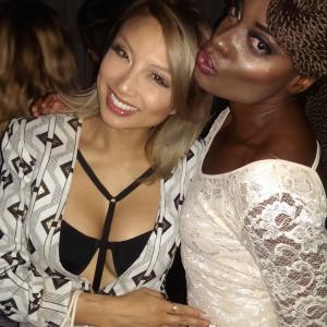 Nimi Adokiye and Jeannie Mai at the Jeff Gund Holiday Industry party at Skybar