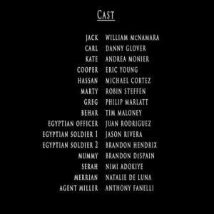 DAY OF THE MUMMY cast credit
