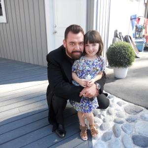 Kennedi Clements and Marton Csokas on set of Rogue
