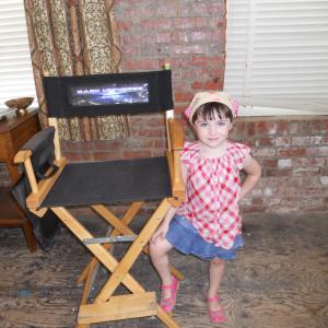Kennedi Clements on set of 