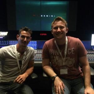 Mixing film Gemini at Twickenham studios with sound designerComposer James Rogers and Director Bobby Hodgson
