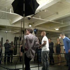 On the set of Victory in Toronto 2012