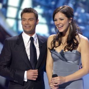 Ryan Seacrest and Katharine McPhee at event of American Idol: The Search for a Superstar (2002)