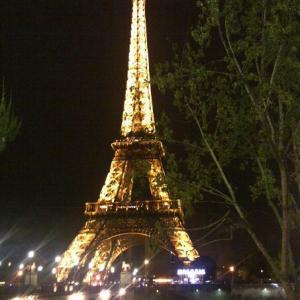 Drive by Eiffel at night..
