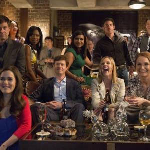 Still of Ike Barinholtz, Mark Duplass, Beth Grant, Chris Messina, Mindy Kaling, Zoe Jarman, Ed Weeks, Xosha Roquemore and Mary Grill in The Mindy Project (2012)