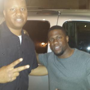 Kevin Hart and Israel Perry on Set.