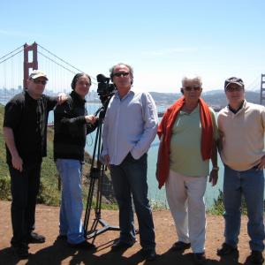 With film crew on 'The Victory Journey' Ilan Lieman, Andres SantaMaria , Byron Speight, Rick Parasol, Jonathan Cohen.