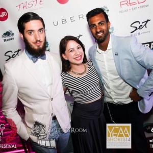 Andrew Ahmed with Nikki Yee and Farid Yazdani at YEAA Opening Night TIFF Party