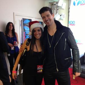 With Robin Thicke @ Y100 Jingle Ball 2013