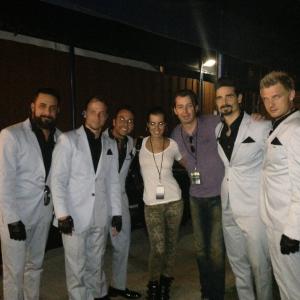 Backstage with the Backstreet Boys before their concert