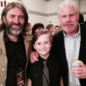 Major with Ross Clarke (Director) and Ron Perlman at screening of Desiree (Dermaphoria)