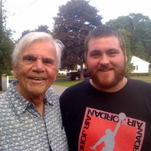 with Alex Rocco on the set of The House Across the Street
