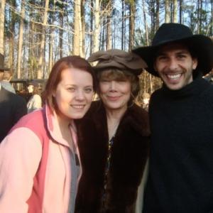 On the set of Get Low Left to Right Ashley Gowder  Sissy Spacek standin  of course Sissy Spacek and me I played one of two Gravediggers in the film