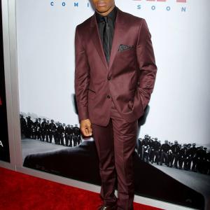 Stephan James attends the New York premiere of 'Selma'.